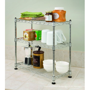 Chrome Living Room Metal Wire Rack (CJ602090B3C)